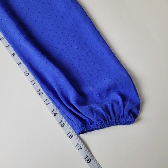 Lane bryant swiss dot blouse blue 14/16 - Picture 10 of 11